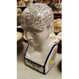 A REPRODUCTION PHRENOLOGY BUST BY L N FOWLER