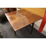 AN ANTIQUE OAK DROP-LEAF TABLE on cabriole supports, 92cms wide