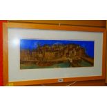 MICHAEL MCVEIGH limited edition (6/50) coloured etching - harbour scene entitled 'Under the