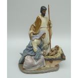 A LLADRO NATIVITY SCENE in matt-finish, numbered 2198 to base, 28cms high