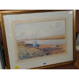 CLIFFORD KNIGHT watercolour - entitled verso 'Summer at Birnham Overystaithe (Norfolk)', signed,