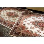 PAIR OF LARGE KASHMIR 100% PURE WOOL CARPETS, 200 x 290cms