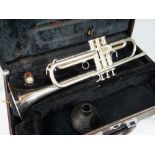 YAMAHA TRUMPET made in Japan with serial no. YTR63205 (in fitted box)