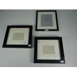 THREE WELSH ART RELATED FRAMED PRINTS comprising two small Ceri Richards framed book covers and a