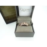 BOXED CLOGAU 'TREE OF LIFE' RING size O, with inner and outer box, RRP £280