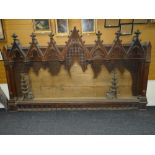 VICTORIAN GOTHIC OAK CARVED REREDOS from a church in Newport (salvaged by the vendor approximately