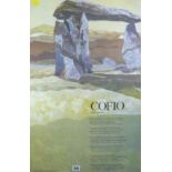 SUE SHIELDS / WALDO WILLIAMS Gomer press print for The Welsh Arts Council - entitled 'Cofio' with