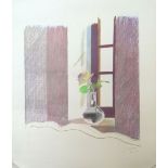 DAVID HOCKNEY RA John Brandler print - entitled 'Called rose in a window', unframed, 61 x 46cms (