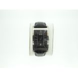 HUGO BOSS GENT'S FASHION WRISTWATCH having a black dial bearing Roman numerals, date aperture and