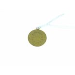 NAPOLEON III GOLD 10 FRANC COIN attached with pendant with loop for use as pendant, 3.3gms total