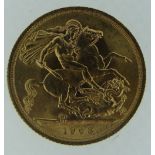 QUEEN ELIZABETH II 1963 gold full-sovereign