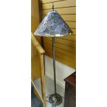 MODERN TIFFANY-STYLE STANDARD LAMP with dragonfly decoration to the shade