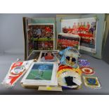 TWO FOOTBALL AND SPORT RELATED SCRAP ALBUMS, mainly Manchester United, large format Typhoo Tea