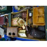 A PARCEL OF MIXED COLLECTABLES including cameras, medical equipment ETC