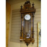 A GUSTAV BECKER VIENNA WALL CLOCK, an excellent example, well maintained with pendulum and twin