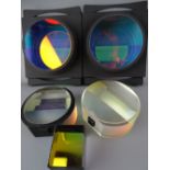 FIVE VARIOUS, POSSIBLY LASER INSTRUMENT LENSES