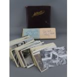 A MID 20TH CENTURY AUTOGRAPH BOOK, an Edwardian album with written and drawn content along with a