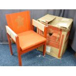 BOXED INVESTITURE CHAIR, an icon of design being the 1969 Prince of Wales Chair designed by Lord