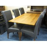 A DANISH TEAK DINING TABLE BY SKOVMAND & ANDERSEN, spacious fold over dining table on four turned