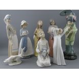 A COLLECTION OF LLADRO & NAO FIGURINES