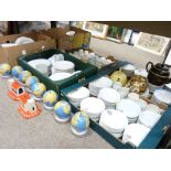 A LARGE PARCEL OF CHAPEL RELATED & OTHER PORCELAIN in several boxes and a quantity of moneyboxes