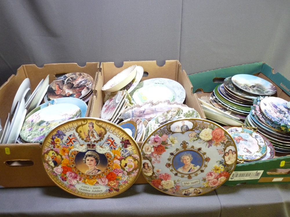 A PARCEL OF THREE BOXES containing a large quantity of Bradford Exchange display/wall plates