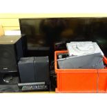 A JVC SMART FLAT SCREEN TV, 39 inches, a Panasonic Viera tv, Sony Blueray disc player with