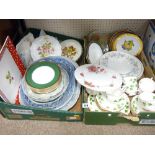 MIXED PORCELAIN including Royal Albert, Colclough, blue and white platters ETC