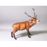 A JOHN BESWICK MODEL OF A BAYING FULLY HORNED STAG