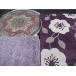 THREE VINTAGE STYLE SCATTER RUGS, various measurements