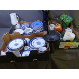 LARGE COLLECTION OF MAINLY BLUE & WHITE DINNERWARE in various patterns and other porcelain and