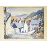 JAMES PRIDDEY watercolour - titled 'In the Conway Valley', signed, 37 x 48cms