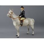 BESWICK MODEL OF A HORSE & RIDER, 21cms height, 21cms length