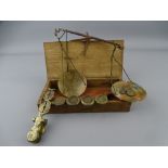 SET OF SOVEREIGN SCALES, signed 'Smith', cased set of patented apothecary scales with weights,