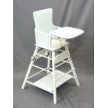 VINTAGE PAINTED METAMORPHIC CHILD'S HIGH CHAIR