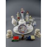 MIXED GROUP OF COLLECTABLES including a pair of Royal Doulton seated spaniels nos. 1378-7