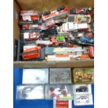 COLLECTION OF DIECAST & OTHER VEHICLES, fire engines and racing cars