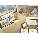 QUANTITY OF FRAMED PICTURES & PRINTS to include 'We Three Kings' by S L Crawford, depicting Arkle,