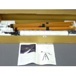 AS NEW ASTRONOMER'S TELESCOPE WITH STAND, associated lenses and instruction booklet, boxed