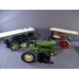 TWO MAMOD TYPE STEAM TRACTION ENGINES and a vintage model John Deer tractor