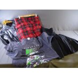 VINTAGE CLOTHING including biker's jackets and kilts