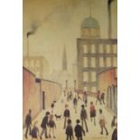 L S LOWRY limited edition of 850 - 'Mrs Swindell's Picture', Guild stamped, signed in pencil, 42.5 x
