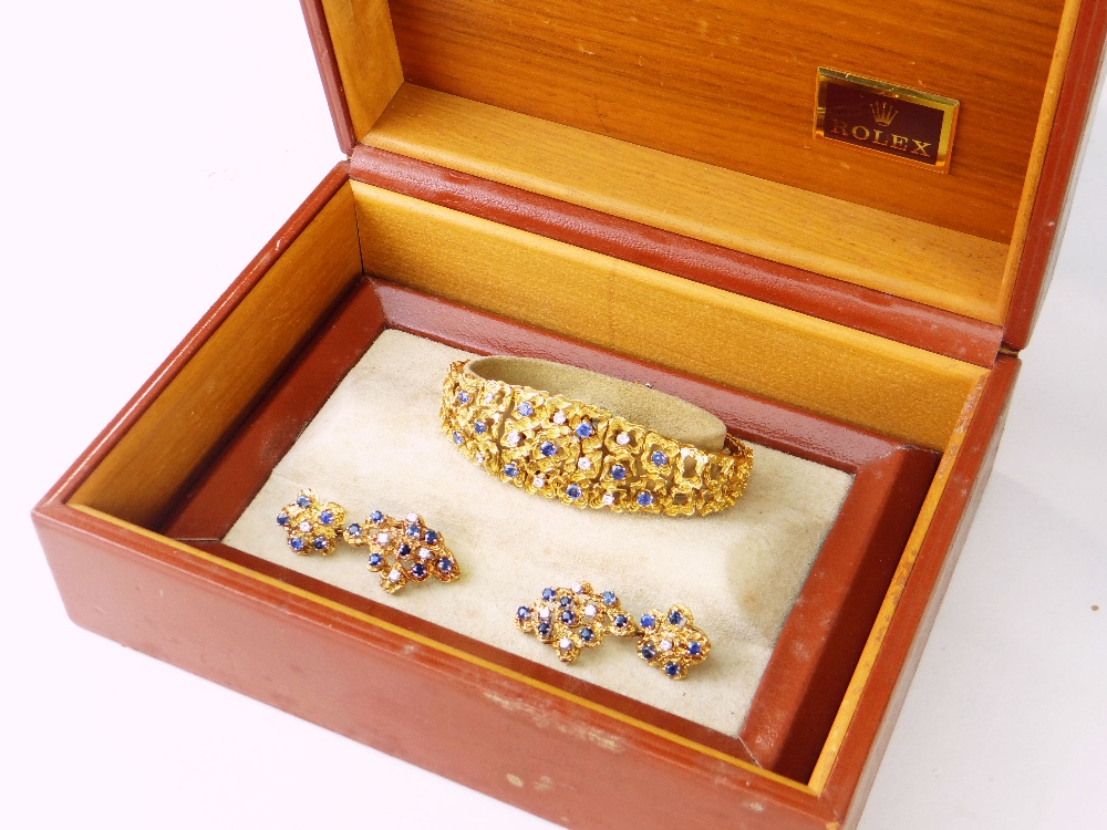 A LADIES ROLEX 'PRECISION' 18CT YELLOW GOLD BRACELET WATCH set with an arrangement of eleven - Image 9 of 17