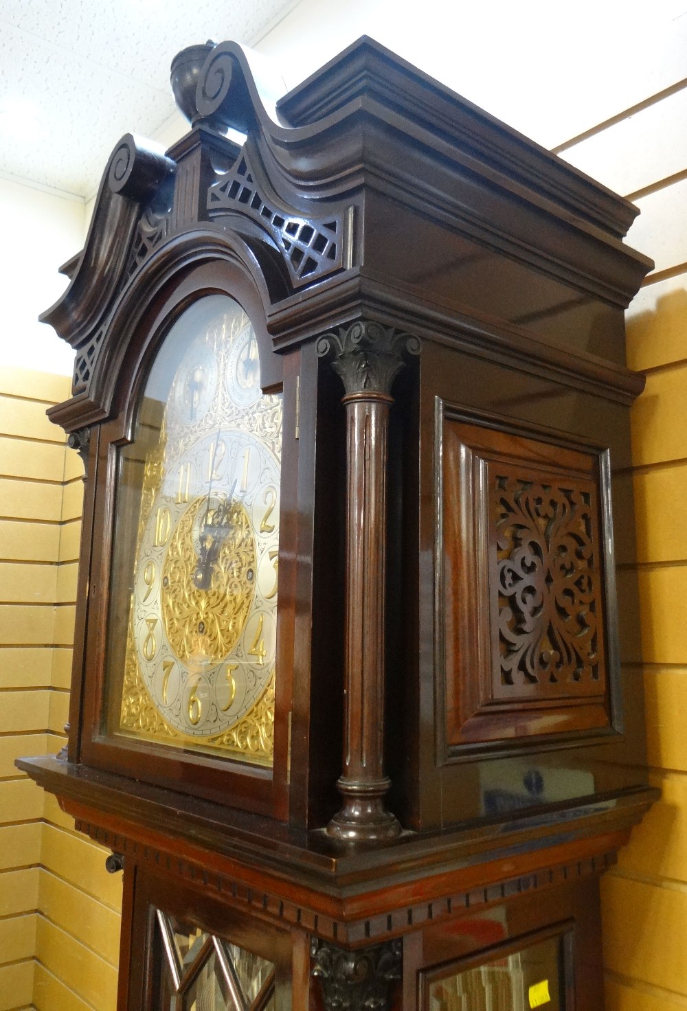 FINE QUALITY SIR JOHN BENNETT LIMITED MUSICAL QUARTER CHIMING LONGCASE CLOCK mahogany encased with - Image 5 of 9