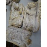 THREE VICTORIAN PLASTER MAQUETTES of carved animals, 31cms Provenance:PLEASE SEE FULL PROVENANCE /