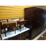 STAG BEDROOM FURNITURE comprising large two drawer wardrobe, smaller two drawer wardrobe, dressing