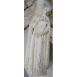 VICTORIAN PLASTER MAQUETTE of a Bishop with crosier and Bible, 65cms Provenance:PLEASE SEE FULL