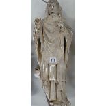 A VICTORIAN PLASTER MAQUETTE of a Bishop, 62 x 18cms Provenance:PLEASE SEE FULL PROVENANCE /