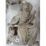 VICTORIAN PLASTER MAQUETTE of an Angel holding a thurible, 48 x 32cms Provenance:PLEASE SEE FULL