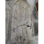 VICTORIAN PLASTER MAQUETTE WALL PANEL of a Bishop, 70 x 30cms Provenance:PLEASE SEE FULL